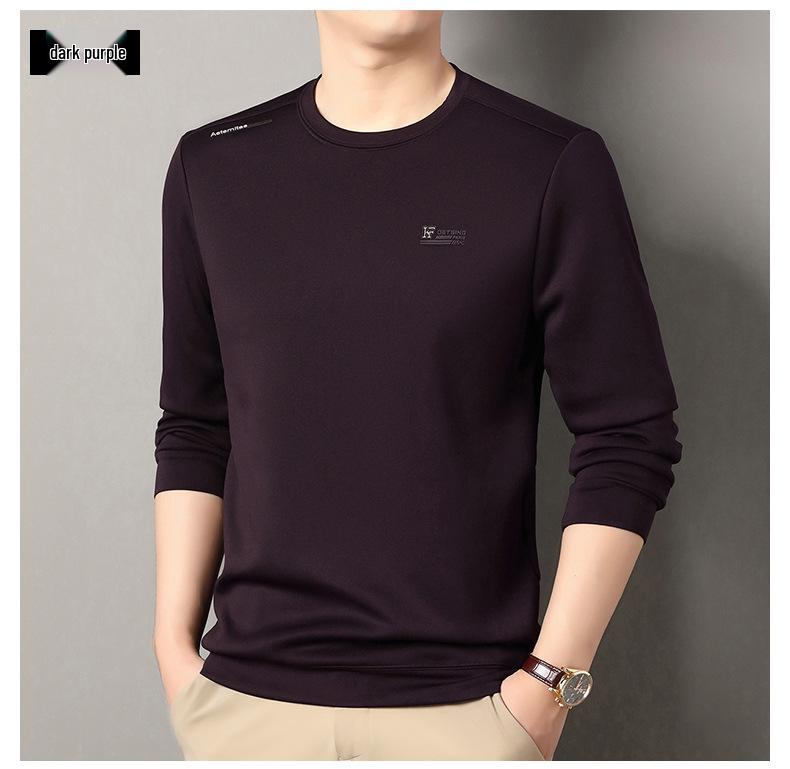 Men's Autumn/Winter Crew Neck Silk Fleece Sweatshirt