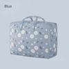 1pc Print Zipper Quilt Storage Bag Zipper Large Capacity Packing Bag Double Handle Moisture-proof Clothes Quilt Storage Bag