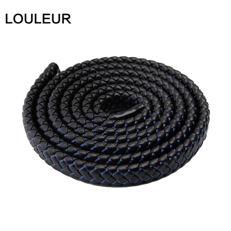 1m 12x6mm Braided  Leather Rope Punk Braided Leather Cord  Flat Braided Cord Rope Accessories Jewelry Findings Handmade Gift 12mm