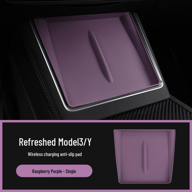 Tesla Model Y/3 Refresh Center Console Wireless Charger Silicone Pad
