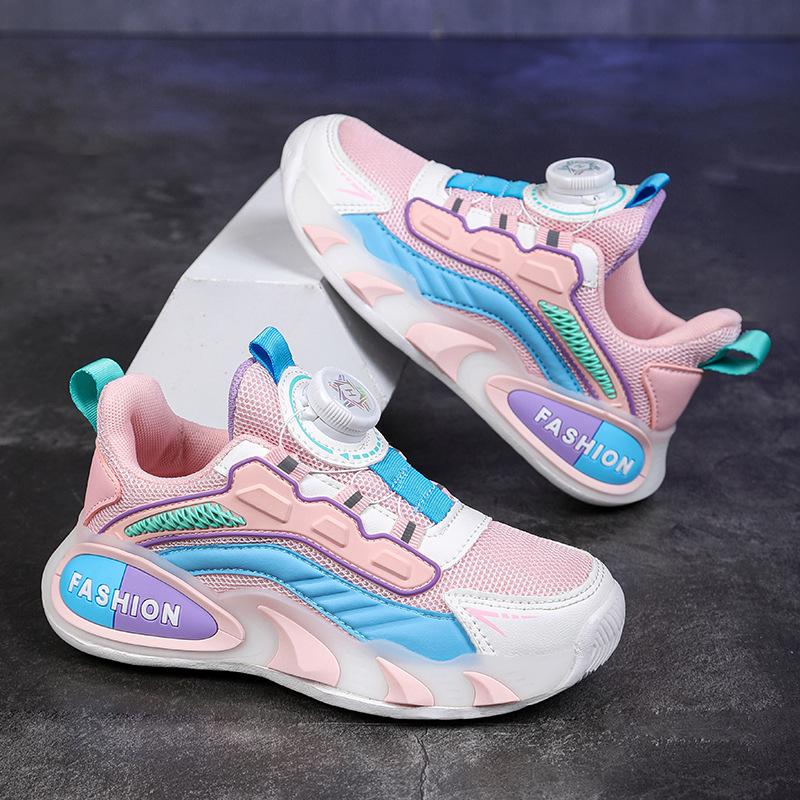 Foreign Trade Shoes Children's Single Net Breathable and Lightweight Summer Boys' Net Shoes Sports Running Shoes Girls' Casual Shoes