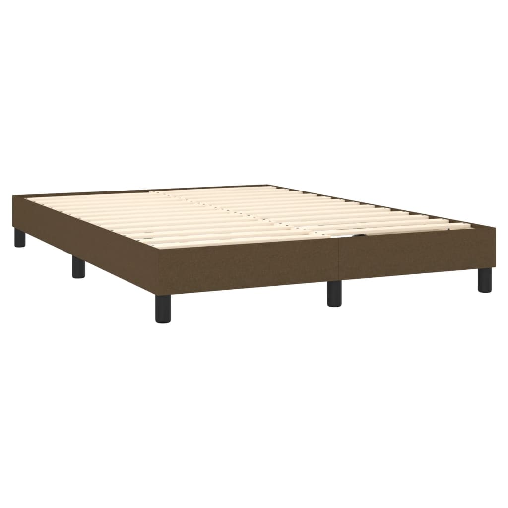 Vidaxl Letto Continentale Con Materasso, Marrone, Tessuto, 140X190 Cm