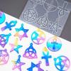 DIY Resin Crystal Epoxy Material Silicone Mold Star Mirror Silicone Mold Mold Silicone  Rolling Tray Mold   Resin Art