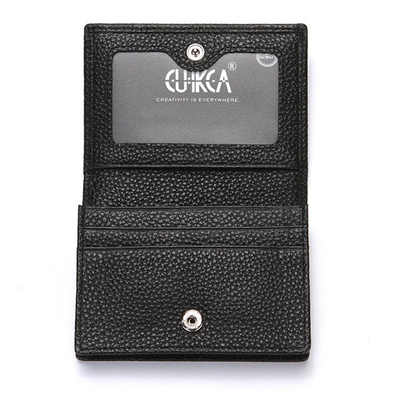 Genuine Leather Credit Card Bag Wallet Ultra-thin Fold Unisex Purse Credit Card ID VIP Bank Slim Bag Simple Business Card Holders