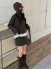 2026 Autumn Korean Style Cable Knit Sweater & Skirt Set for Medium To Large Girls