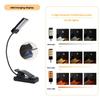 Durable Black LED Clip Light USB Rechargeable With 18 Lights Music Stand Light Portable Music Sheet Lamp Bedroom
