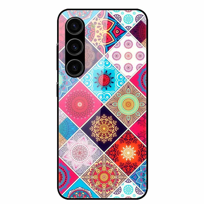 For Samsung Galaxy S25 Plus Case Tempered Glass Hard Phone Cover for Samsung S25 Ultra 5G Back Cases for GalaxyS25 S 25 S25Plus