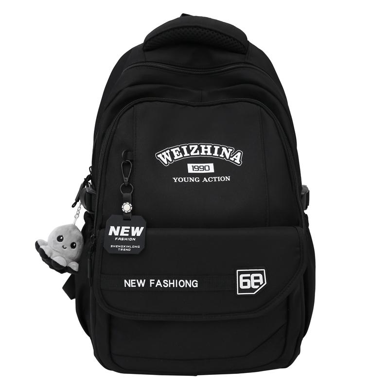 Student Schoolbag Women's Color Block Backpack Men Large Capacity Backpack