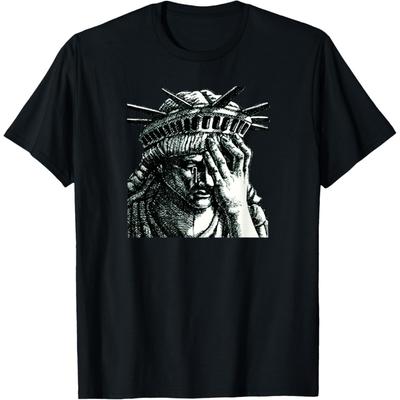 Statue of Liberty Crying Anti Trump Resist No Muslim Ban T-Shirt