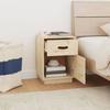 VidaXL Bedside Table 40x34x55 Cm Solid Pine Wood 818305