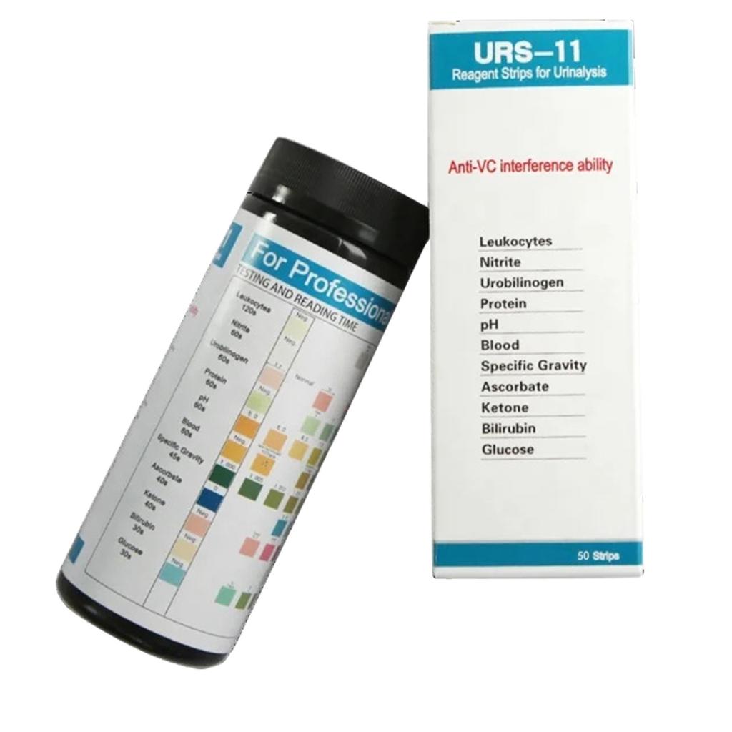 11-in-1-Urinteststreifen, 11 Parameter zum Testen von Harnwegsinfektionen, Urinanalyse auf Ketose, pH-Wert, Protein, Nieren- und Leberfunktion