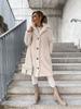 2025 Cozy Plush Women's Furry Long-Sleeved Turn-Down Collar Coat - European & American Autumn/Winter Fashion