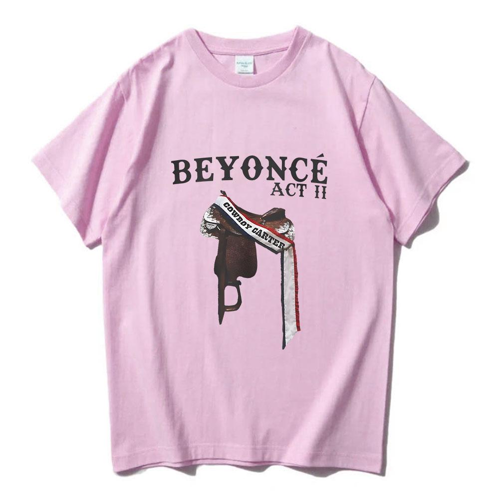 Cowboy Carter Beyoncée T-shirt Act II 2024 Vintage Printing Tee-shirt Short Sleeve Summer Spring Tshirts Cotton High Quality Tee