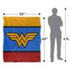 Wonder Woman Silky Tricolor Logo Supersoft Blanket