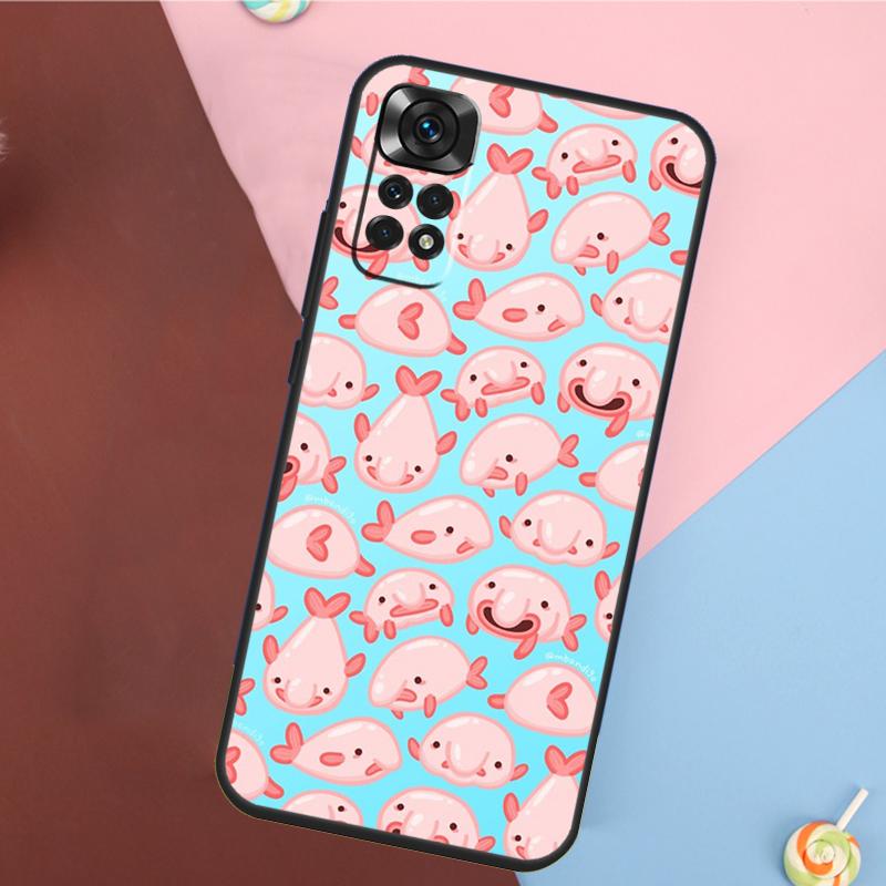 Cute Blobfish Cover For Xiaomi Redmi Note 13 Pro 14 12 11 9 10 9S 10S 11S 12S Redmi 10C 12C 13C 14C Case
