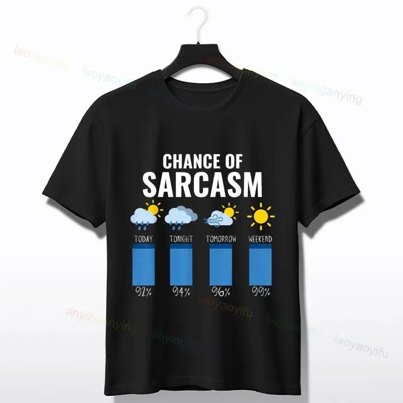 Sarcasm Weather Forecast Graphic Tee Unisexs Funny Cotton Short Sleeve ONeck TShirt Casual S