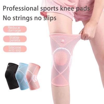 2 Pcs Knee Supports Pad For Women Gym Running Sports Blue Pink Beautiful Protective Gear Prevention Mitigation Knee Harm