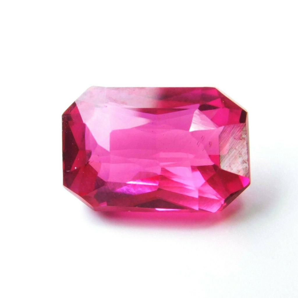 4.30 Carat Natural Sapphire Loose Gemstone CERTIFIED Pink Emerald Cut Ring Size