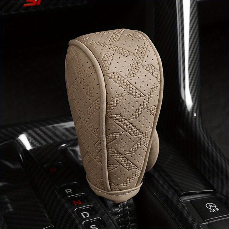 1 szt. Skórzany pokrowiec na skrzynię biegów z wzorem tysiąca ptaków, uniwersalny pokrowiec przeciwpyłowy na pozycje zmiany biegów w samochodzie