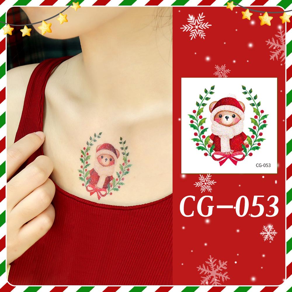 Ruikalong Christmas Cartoon Temporary Tattoo Stickers for Face and Arms