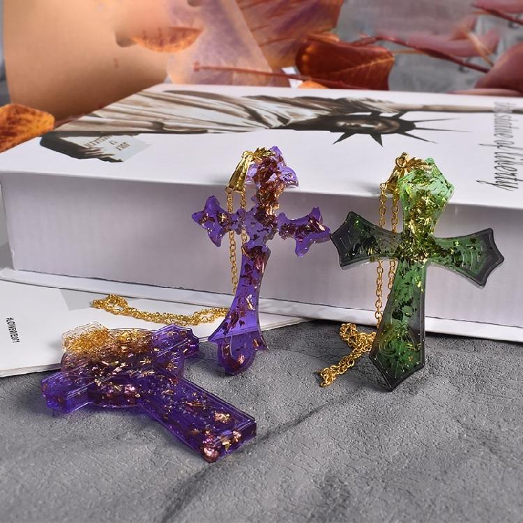 Various Styles Cross Earring Combination Keychain Silicone Mold Epoxy DIY Craft