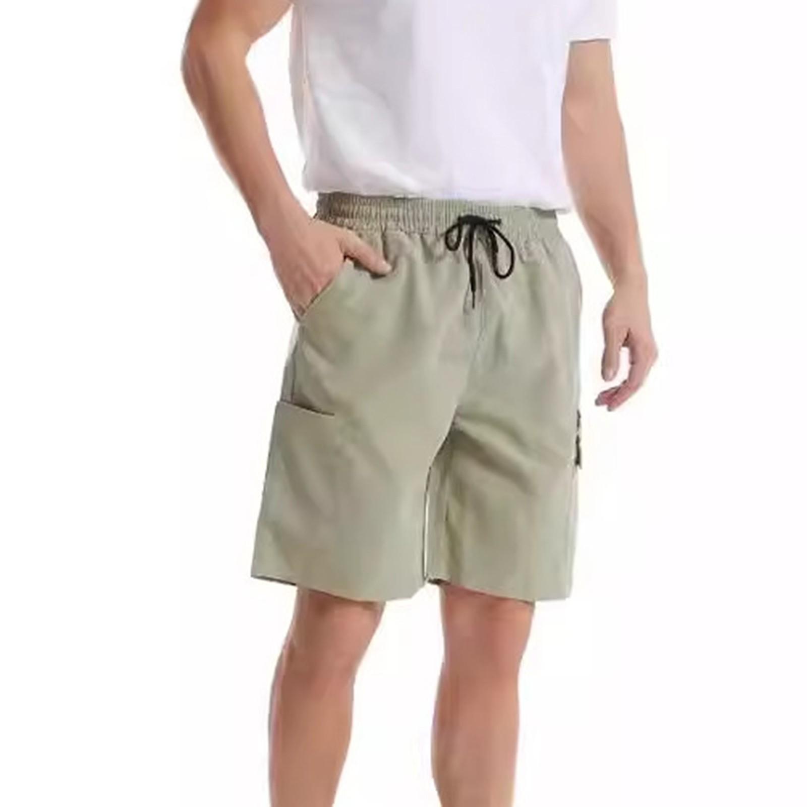 

Мужские летние большие повседневные свободные спортивные брюки повседневные шорты S хаки