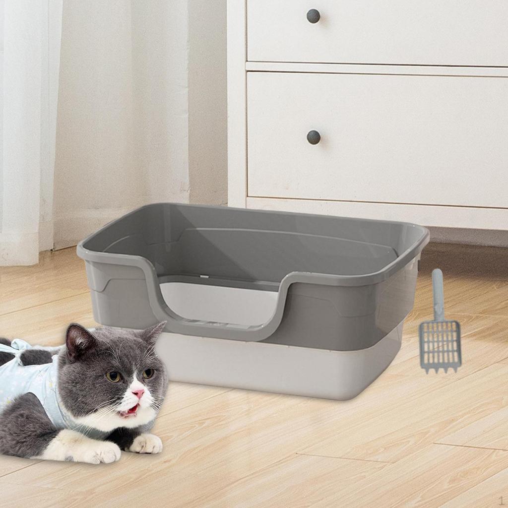 Cat Litter Box Toilet Sandbox Portable Anti Splashing Sand Basin for Indoor Cats with