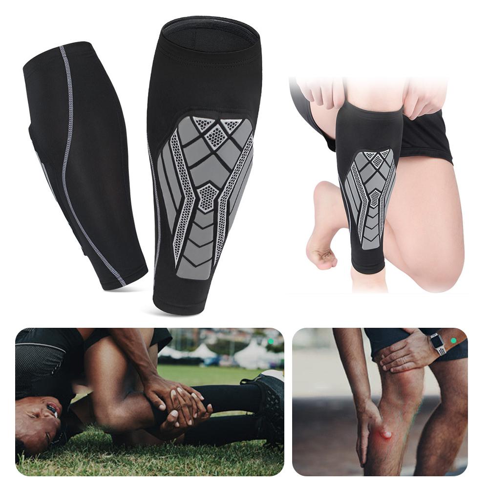 Leg Sleeve Football Socks Shin Pad Breathable Soccer Shin Guard Socks Soccer Shin Guards Sleeve for Kicking Ball Running Cycling