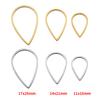 20pcs Stainless Steel Teardrop Charms Pendants Gold Plated Waterdrop Ear Drop for Earrings Earwire Ear Studs Jewelry Making DIY