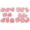 16Pcs Farm Animals Cookie Cutters Cartoon Pressable Biscuits Mold Party Supplies