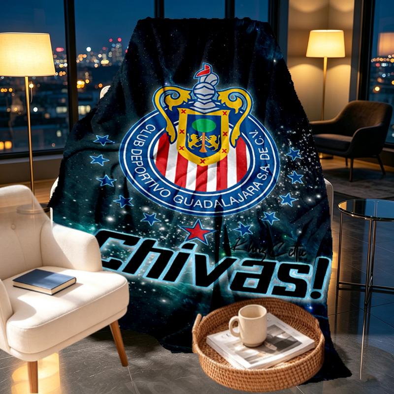 Club Deportivo Guadalajara Print Blanket - Soft & Comfortable, for Bedroom, Travel, Sofa, Home Decoration - Birthday Christmas Gift for Friend
