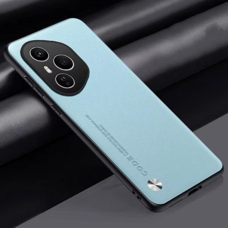 

Однотонный чехол из искусственной кожи для телефона Honor 400 Pro, матовый силиконовый мягкий противоударный бампер, чехол для телефона для Huawei Honor 400 Lite For Honor 400 Pro небесно-голубой