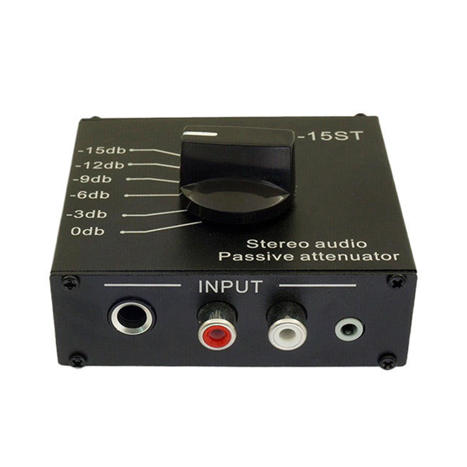 Compactly Passive Stereo Audios Attenuator Durability Metal Construction for Clear Audios studio Outdoor Event 1