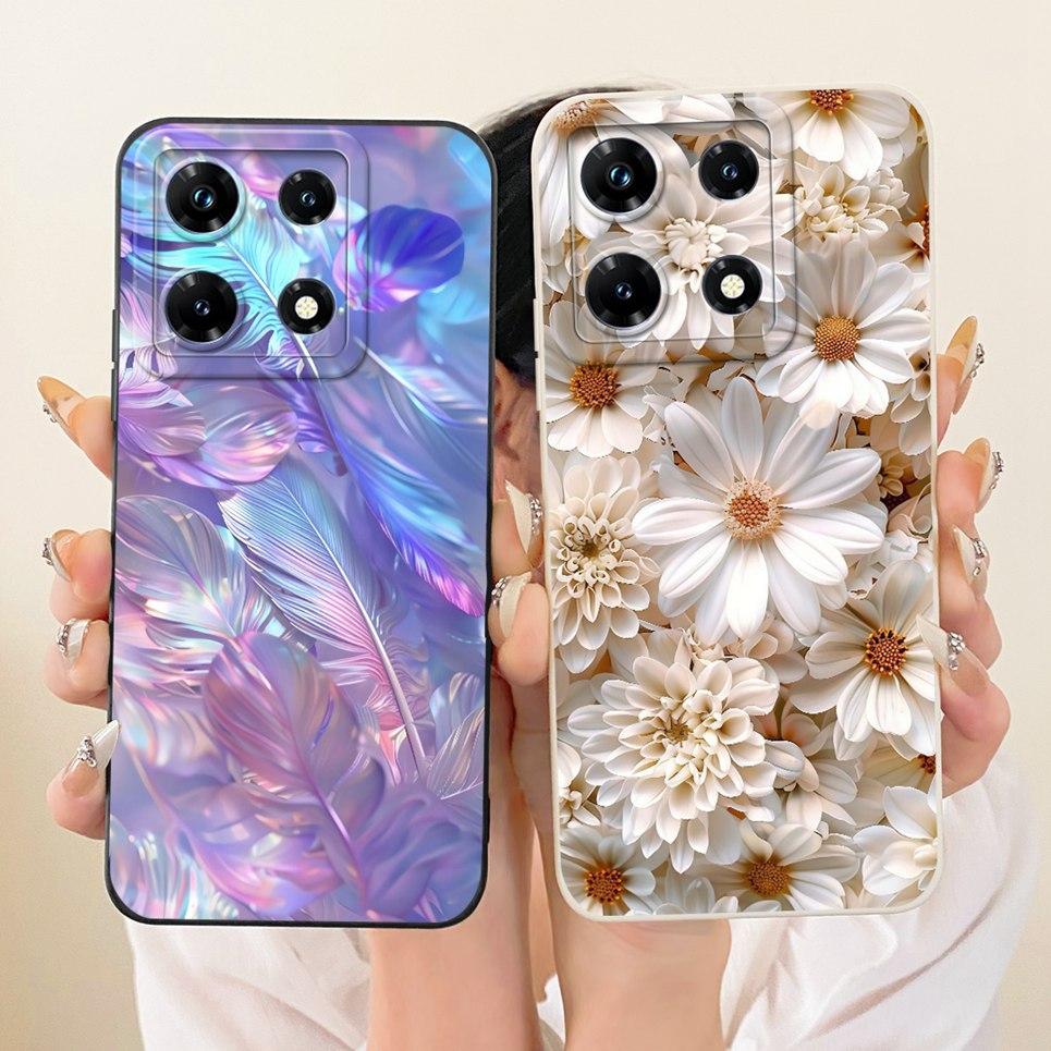 Für Infinix Note 30 Pro 30i Note30 30VIP Handyhülle Schleifenmuster Blume Schmetterling Mädchenhaft Rückabdeckung Silikon Weiche Hülle