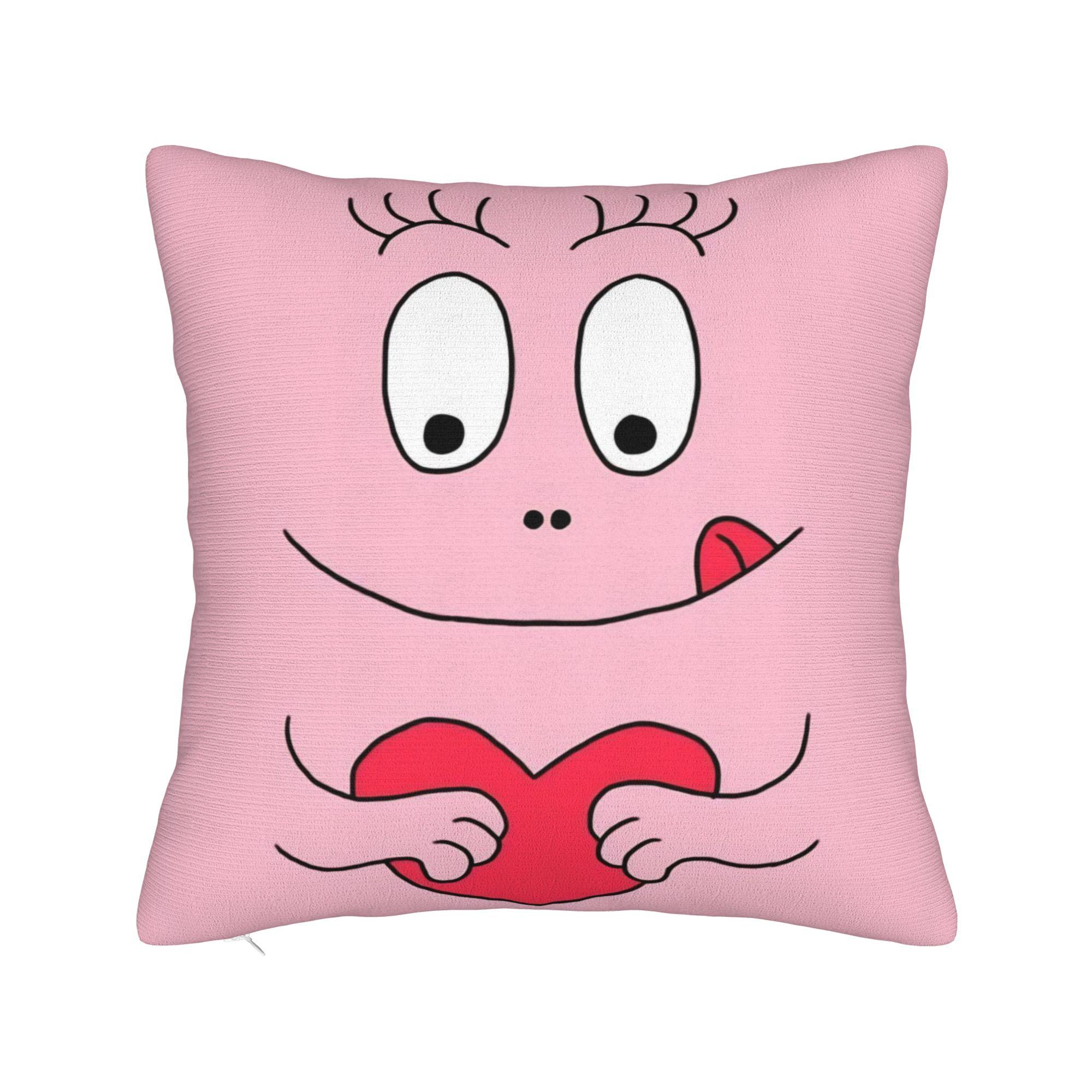 

Decorative Pillow Covers Kawaii Barbapapa Cartoon Merch Sofa Throw Pillow Case Cover Zipper Multiple Sizes 12x12Inch