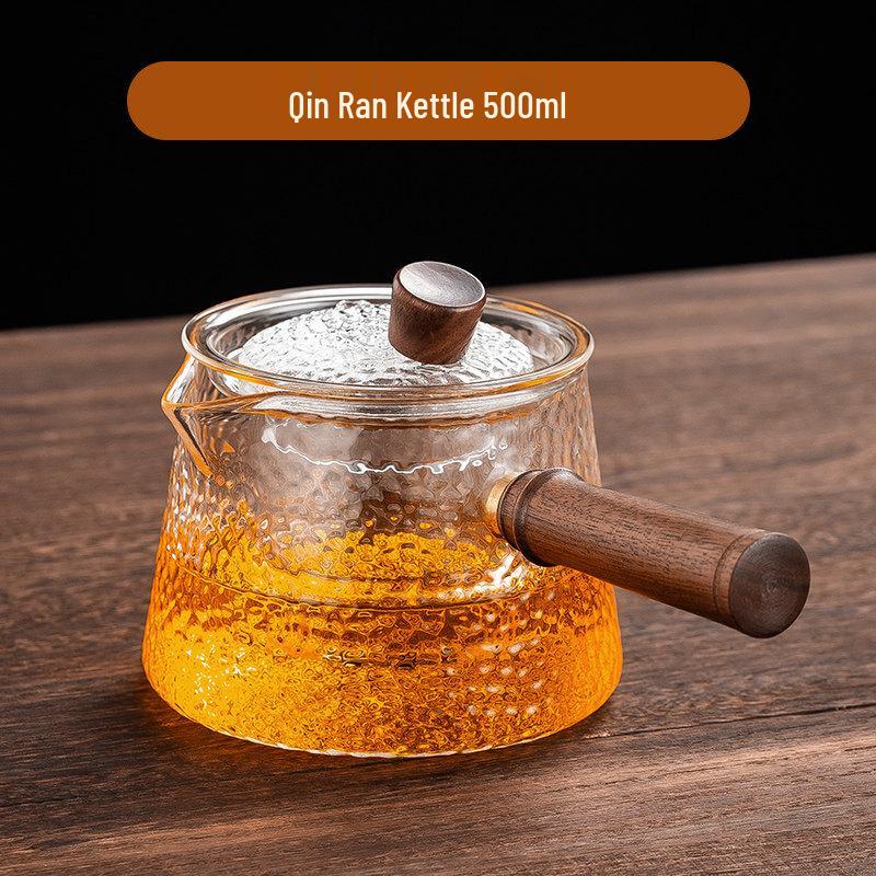 ZISIZ Glass Side Handle Teapot