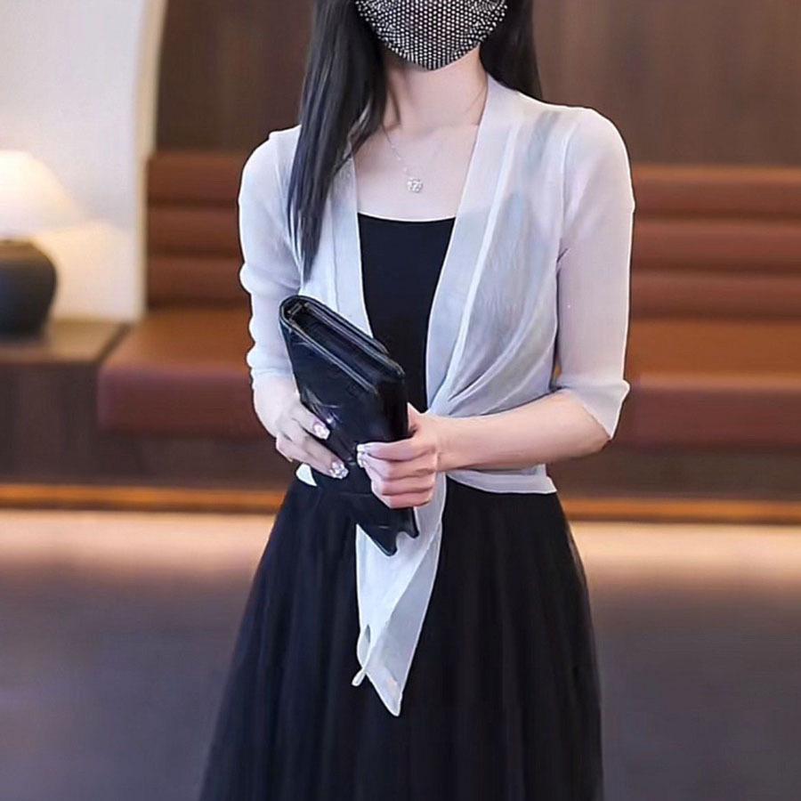 Elegant Women's Chiffon Shawl Dress - Summer Wedding Party Cover-up & Silk Pashmina Scarf