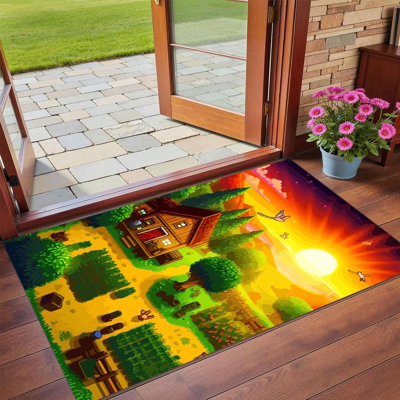 Crystal Velvet Rug Soft Non Slip Indoor Floor Mat Home DecorStardew Valley