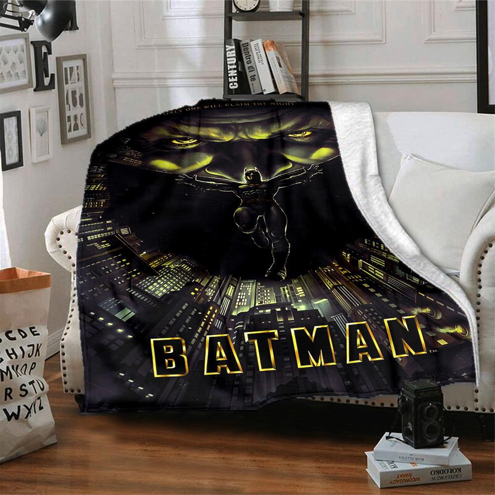 1pc Batman Blanket Lightweight Flannel Throw For Sofa, Bed, Travel, Camping, Livingroom, Office, Couch, Chair, And Bed