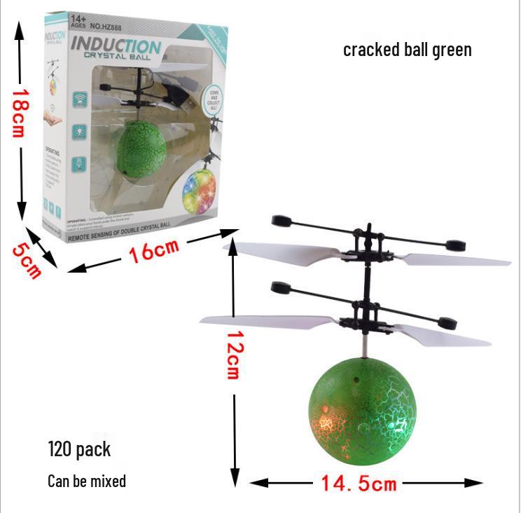 Gesture-Controlled LED Hovering Toy Ball - Rechargeable Indoor Aircraft for Kids