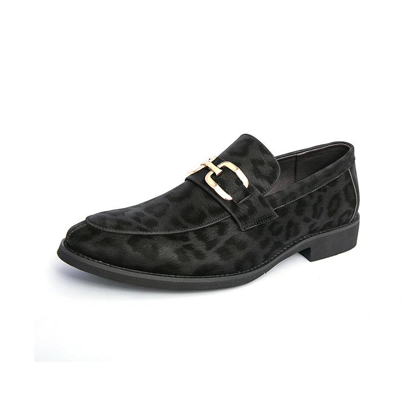 Men s Leather Slip-On Loafers 2025 - Spring/Autumn Collection 39 чёрный