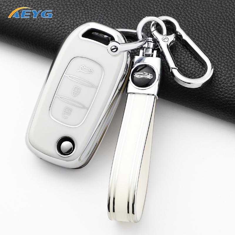 Car Key Case Cover Fob For Lada Vesta Granta Xray Kalina Priora Sedan Sport For Renault Fluence Clio Megane Keychain Accessories