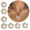 10 Pcs Wooden Flower-Shaped Spacer Beads Blanks Flower Earring Findings Charm for DIY Necklace Earrings Jewelry Making