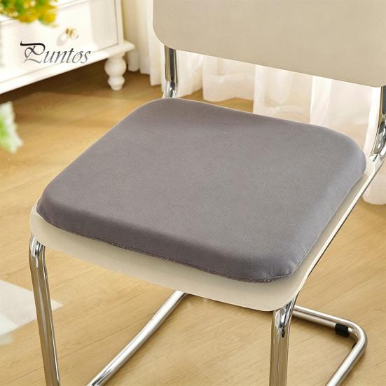 Solid Color Chair Pad for Home Memory Foam Cushion, Thickened Dining with Straps, Supportive Non-Slip Backing, Washable Seat Cushion Autumn