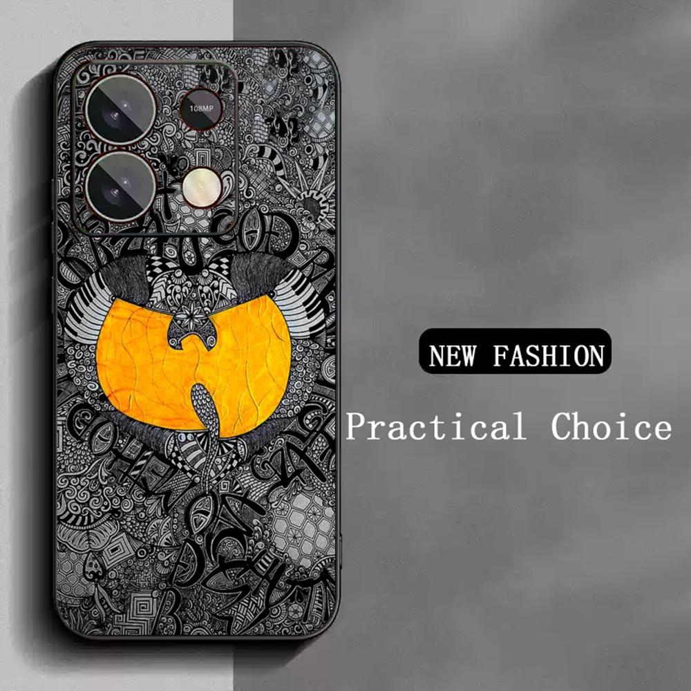 Fashion Trends WU-T-TANG CLANs Ins Phone Case For Redmi Note 14 13 12 11 Pro Plus S 5G 14C A3 Soft Black Phone Cover