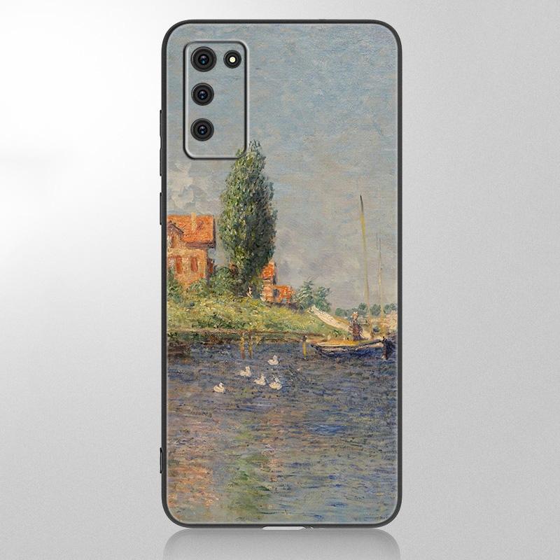 Claude Monet Phone Case For Samsung Galaxy A12 A02S A22 A32 A52 A72 A71 A51 A41 A31 A21 A11 A50 A70 A10S A20S Black Cover