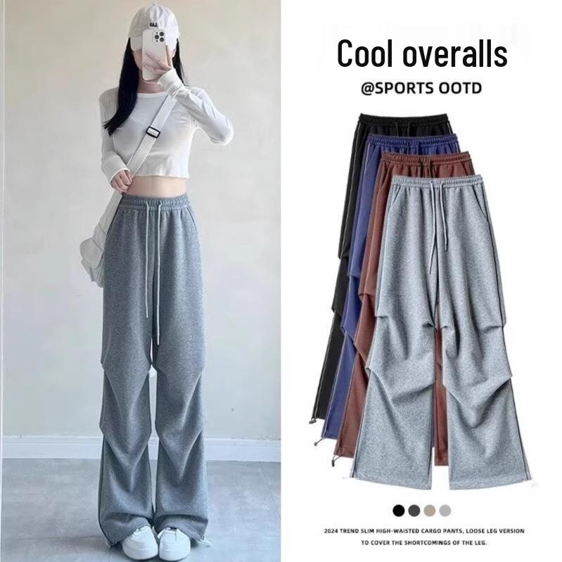 

Women s Slim Fit Solid Color Straight/Wide Leg Pants for Autumn/Winter M