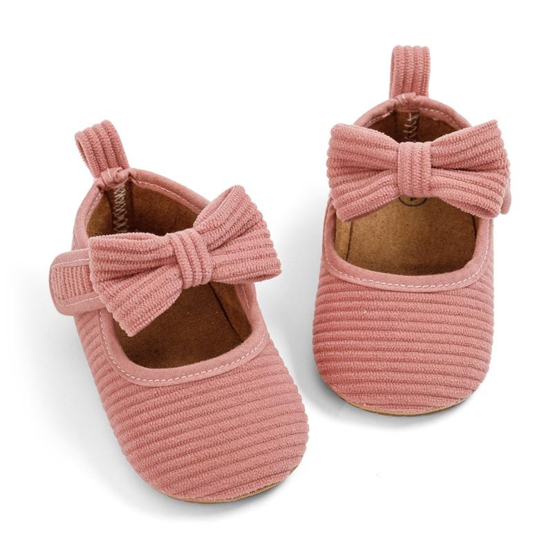 Spring Autumn Baby Girls Cotton Shoes Toddlers Prewalkers Cute Bow Shoes Infant Soft Bottom First Walkers 0-1Y