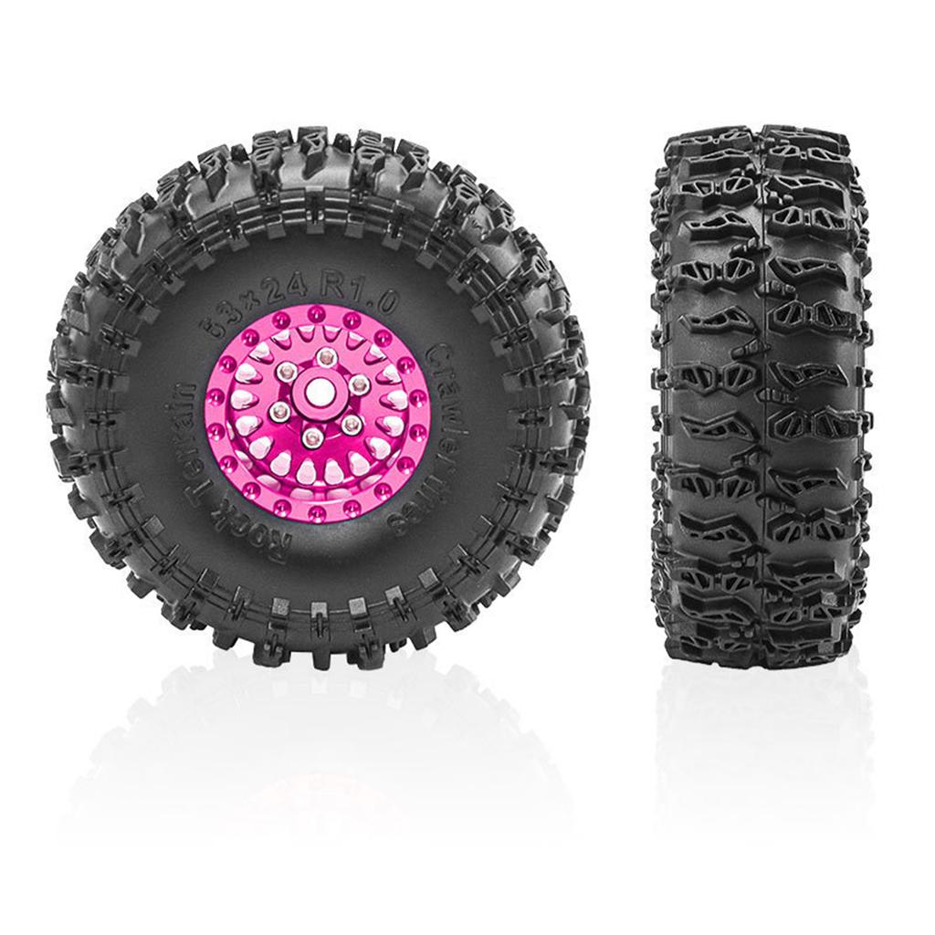Remote Control Model Rubber Car Supplies Beadlock Wheel Mud Terrain Tires Set Wheel Tires Detachable Fine Car Parts