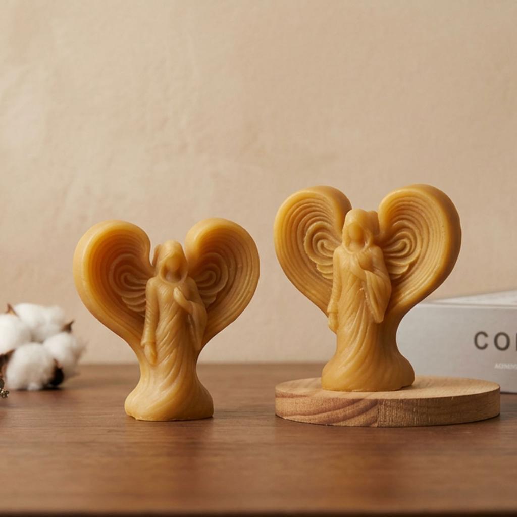 3D Wings Angel Silicone Candle Mold Goddess Sculpture Gypsum Making Tool DIY Church Decoration Native Dropping Resin Mold
